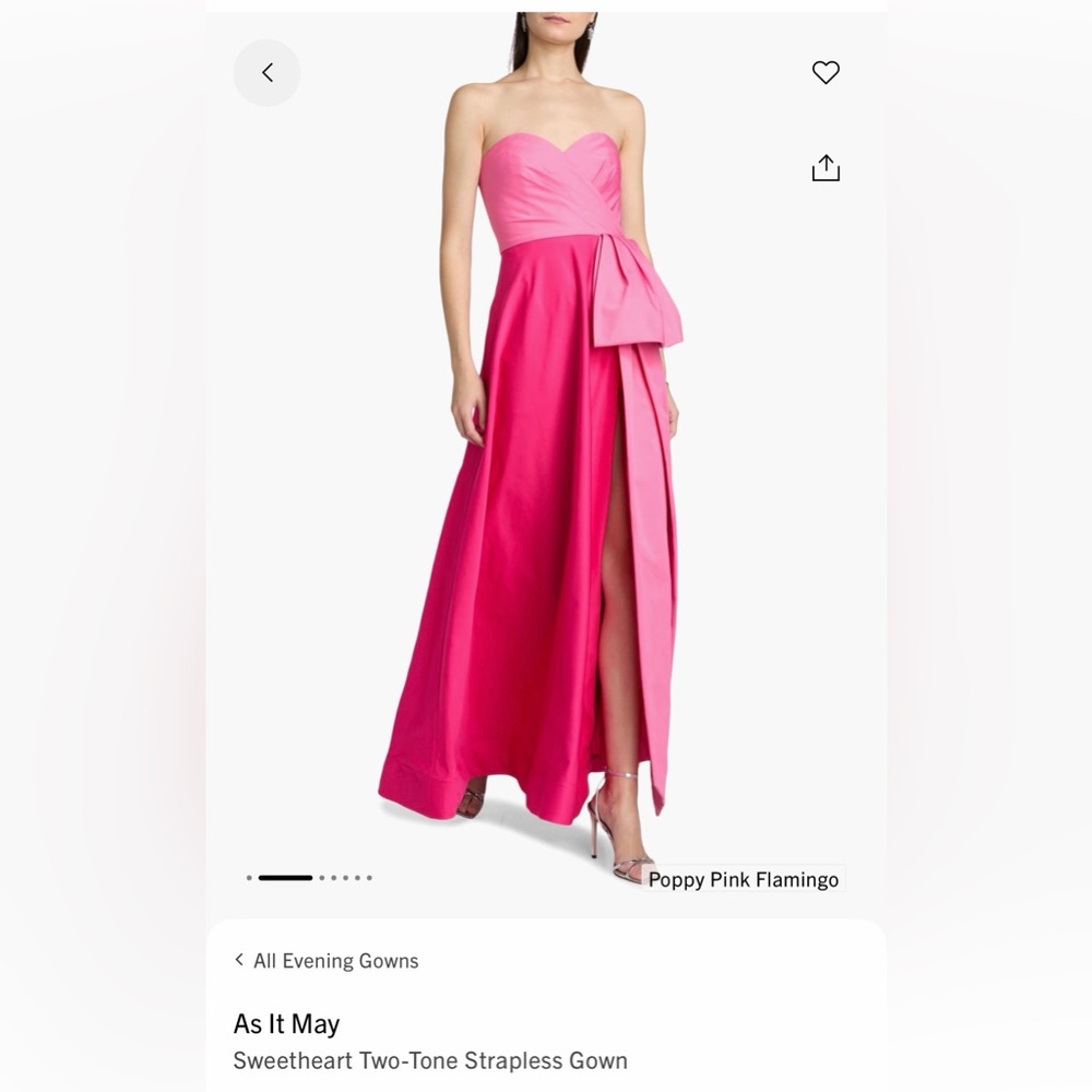 Strapless Hot Pink Maxi Dress with Draped Waist Tie